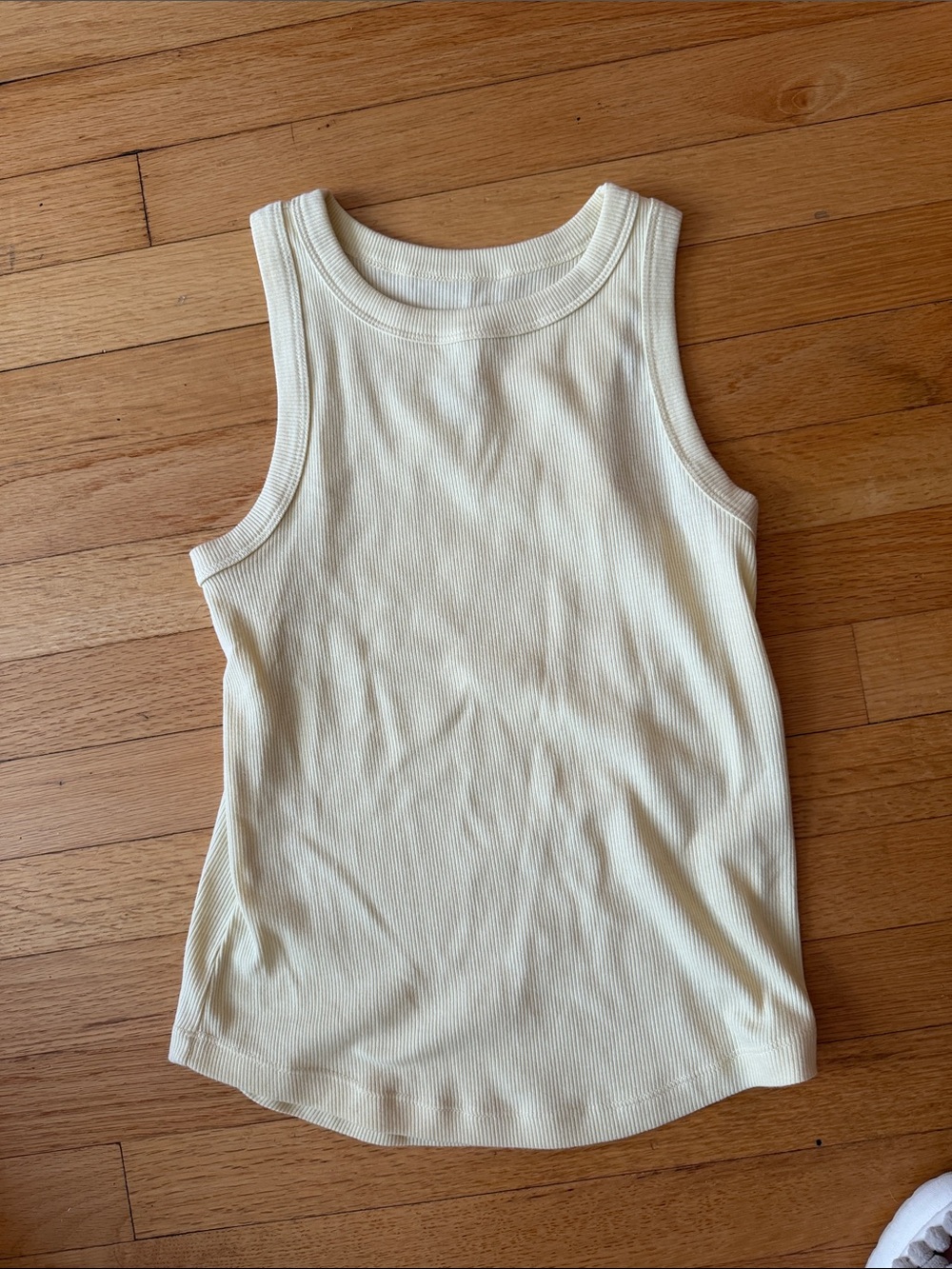 NWOT yellow Ribbed Tank Top